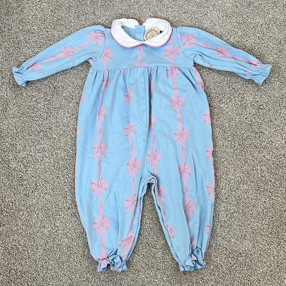 TBBC “no bow no go” Long sleeve Britt Romper 2T